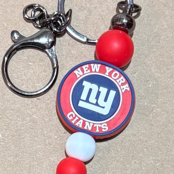 Silicone Bead Keychain - New York Giants - Picture 2 of 2